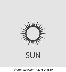 Sun vector icon. Sun symbol for web, mobile and desktop apps.