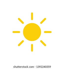 Sun vector icon in trandy flat style isolated on white background.  