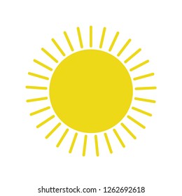 sun vector icon. weather icon. flat icon