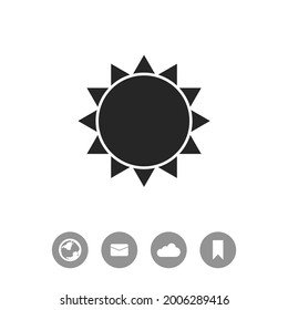 Sun vector icon. Weather symbol.