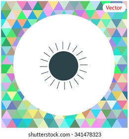 Sun vector icon. Weather symbol.