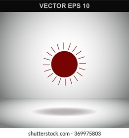 Sun vector icon. Weather symbol.