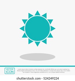 Sun vector icon. Weather symbol.