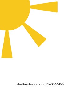Sun vector icon for web design in a flat style