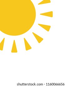Sun vector icon for web design in a flat style