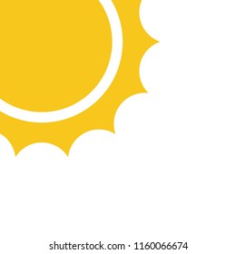 Sun vector icon for web design in a flat style