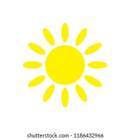 Sun vector icon for web design in a flat style