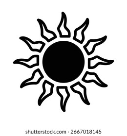 Ícone Sun Vetor que pode facilmente modificar ou editar
