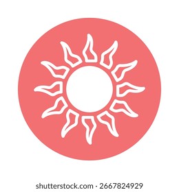 Sun Vector icon which can easily modify or edit