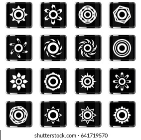 sun vector icons for user interface design