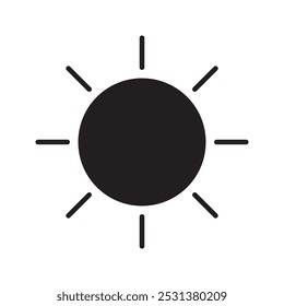 sun vector icon.simple weather icon