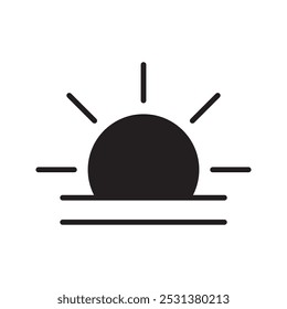 sun vector icon.simple weather icon