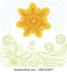 Sun. Vector illustration