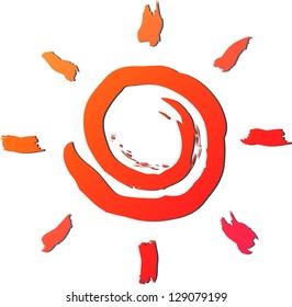 Sun. Vector illustration.