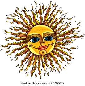 Sun. Vector illustration.