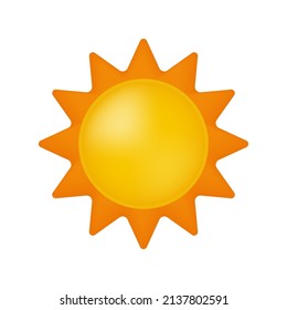Sun vector. illustration cartoon graphic for summer, weather, temperature.