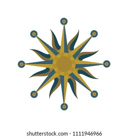 Sun. Sun  vector illustration.
Sun color symbol.