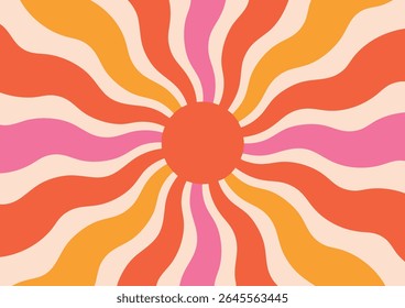 Sun Vector Illustration - Colourful