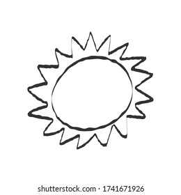 sun. Vector illustration in Doodle style for theme design and decoration, simple style