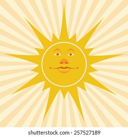 Sun. Vector illustration. Each layer has its own name. 