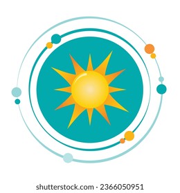 Símbolo de icono gráfico de ilustración de vector Sun