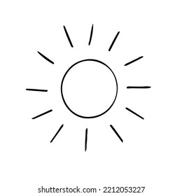 Sun vector illustration hand drawing doodle