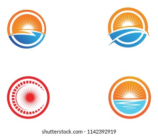 Sun Vector illustration Icon Logo Template design