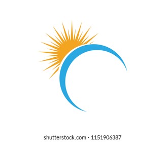 Sun Vector illustration Icon Logo Template design