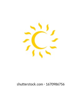 Diseño de plantillas de logotipos de iconos de la ilustración de Sun Vector
