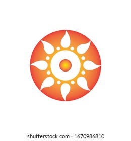 Diseño de plantillas de logotipos de iconos de la ilustración de Sun Vector