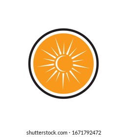 Diseño de plantillas de logotipos de iconos de la ilustración de Sun Vector