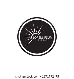 Diseño de plantillas de logotipos de iconos de la ilustración de Sun Vector