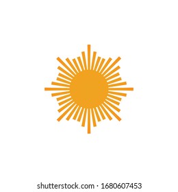 Diseño de plantillas de logotipos de iconos de la ilustración de Sun Vector