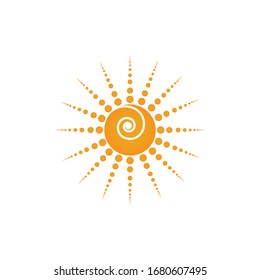 Illustrationsbild der Sun-Vektorillustration Logo-Vorlagendesign