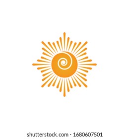 Logo-Vorlagendesign für Sun-Vektorgrafik-Symbol