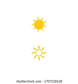 Diseño de plantillas de logotipos de iconos de la ilustración de Sun Vector