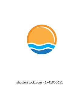 Diseño de la plantilla de logotipo de la ilustración de Sun Vector