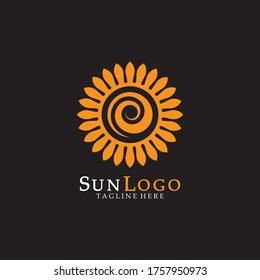 Logo-Vorlagendesign für Sun-Vektorgrafik-Symbol