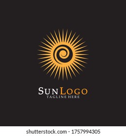 Logo-Vorlagendesign für Sun-Vektorgrafik-Symbol