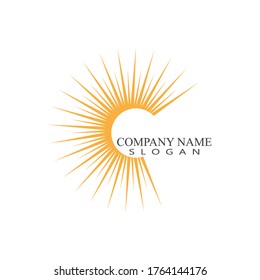 Diseño de la plantilla de logotipo de la ilustración de Sun Vector
