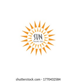 Diseño de la plantilla de logotipo de la ilustración de Sun Vector