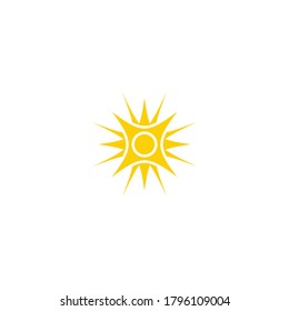 Diseño de la plantilla de logotipo de la ilustración de Sun Vector
