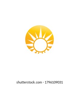 Diseño de la plantilla de logotipo de la ilustración de Sun Vector
