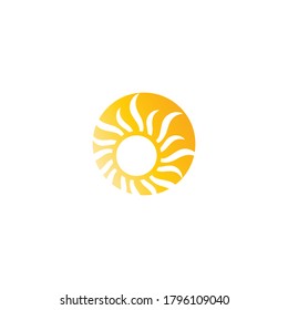 Diseño de la plantilla de logotipo de la ilustración de Sun Vector