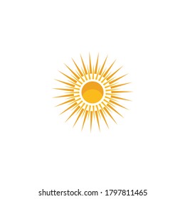 Diseño de la plantilla de logotipo de la ilustración de Sun Vector