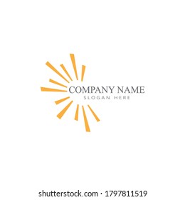 Diseño de la plantilla de logotipo de la ilustración de Sun Vector