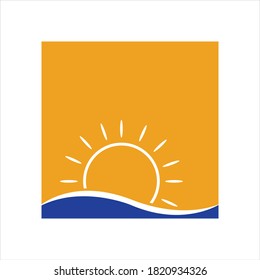 Diseño de la plantilla de logotipo de la ilustración de Sun Vector