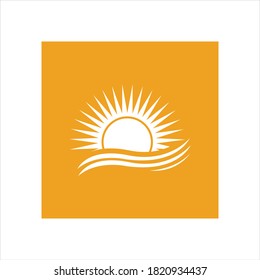 Logo-Vorlagendesign für Sun-Vektorgrafik-Symbol