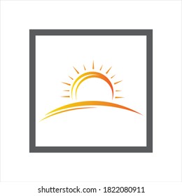 Diseño de la plantilla de logotipo de la ilustración de Sun Vector