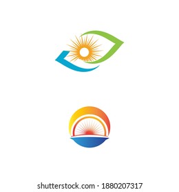 Diseño de la plantilla de logotipo de la ilustración de Sun Vector